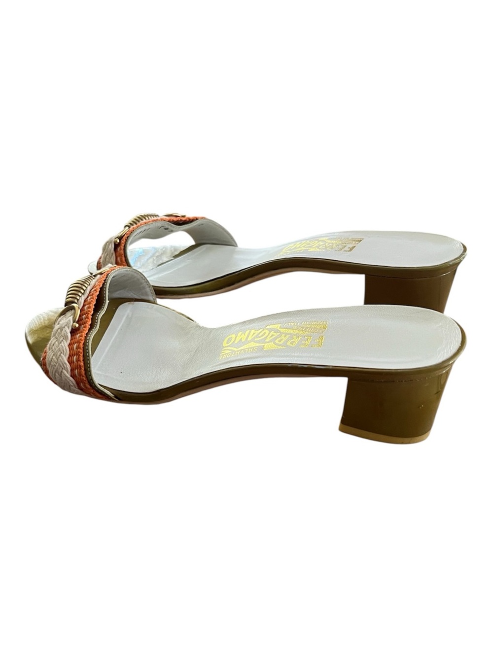 FINAL SALE - Authentic Vintage Ferragamo slip on sandals - Picture 3 of 9